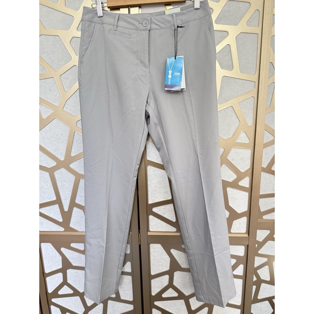 NEW LeSmart Pants Women's Size 6 Gray Standard Fit Golf Trousers Performance